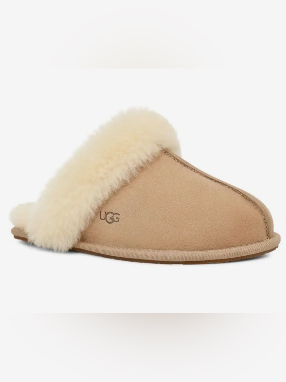 UGG Sand/Shearling Slide Slippers